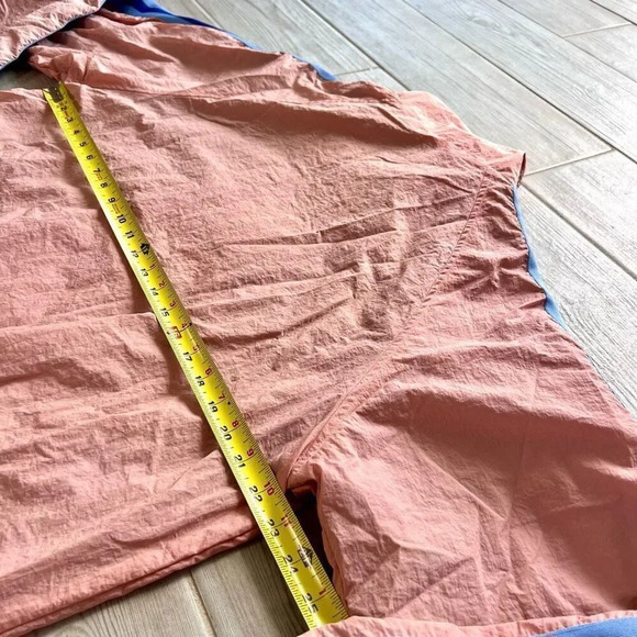 Urban Outfitters Men's Pink Retro Long Sleeves Full Zip Windbreaker Jacket Large - Picture 7 of 8